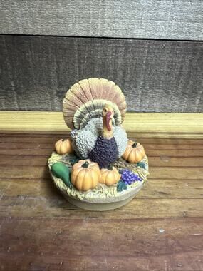 Our America Gift Candle Topper Thanksgiving Turkey Topper 3” In Box